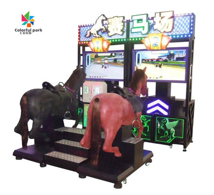 Macchina simulata analogica moderna del gioco di corsa di cavalli con la macchina del gioco di guida dello schermo