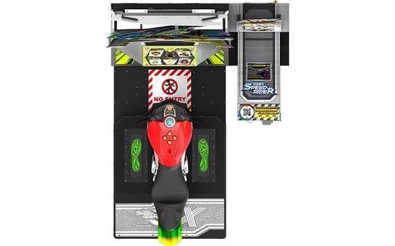 Velocità del singolo giocatore che corre la pista del GP di Moto, centri commerciali a gettoni di Arcade Machine Used In Shopping