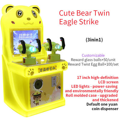 Gioco di tiro per bambini Arcade Gioco a due giocatori Gioco di tiro di attacco a aquila da guerra 17 pollici