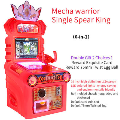 Gestione delle monete Mech Warrior Single Spear King Shooting Macchine da gioco per bambini per la casa