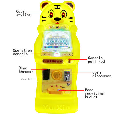 19mm Tiger Arcade Pinball Machine Divertimento pieno di divertimento Colorato Disegno Gioco di prova di abilità Ideale per bambini