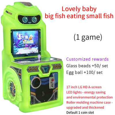 YX-1059 Cute Baby Single-Player Pesce grande che mangia pesci piccoli Joystick Game Machine da 17 pollici