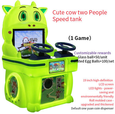 Cow Coin Mall Robot per bambini Due giocatori Speed Chariot Racing Game Machine per la casa
