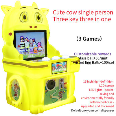 High Quality Cute Cow Tre tasti Tre in uno Gioco d'arcade per giocatore singolo 19 pollici