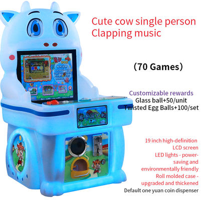 Cute Cow Coin-operato singolo giocatore di musica bambini applauso gioco di buona qualità 19 pollici