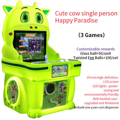 19 pollici Cute Cow Single-Player Coin-Operated Happy Paradise Arcade Game Machine
