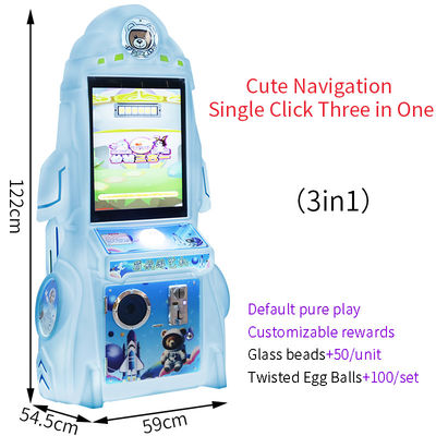 Console di gioco arcade Design Gioco da interni per bambini Star Rocket Pulsante singolo Tre in uno
