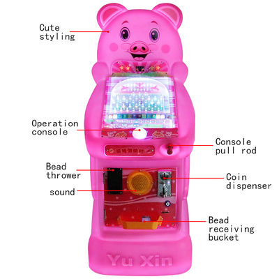 19mm giocoso maiale pinball machine divertimento pieno di divertimento colorato gioco di prova di abilità per bambini