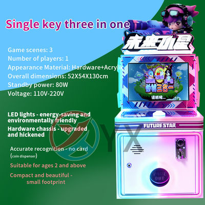 Futuro a pulsante esplosivo a moneta Little Star Games Console di giochi per bambini Arcade Single Key rilasciata