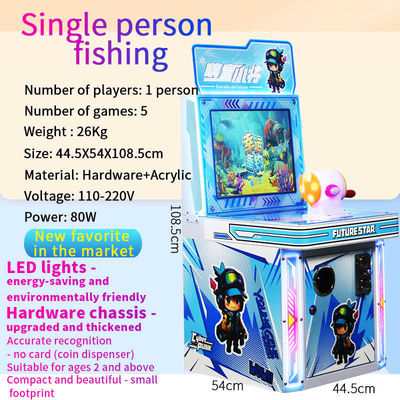 Single Player Fishing Game Machine For All Ages Video Game Coin Will Record Quality Hardware
