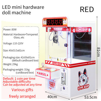 Macchina di gioco a manica a LED a moneta rossa