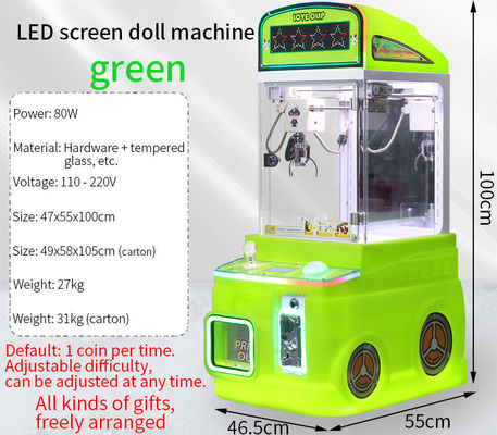 Green Children's Doll Machine Arcade Game Mini Claw Factory Direct Sale