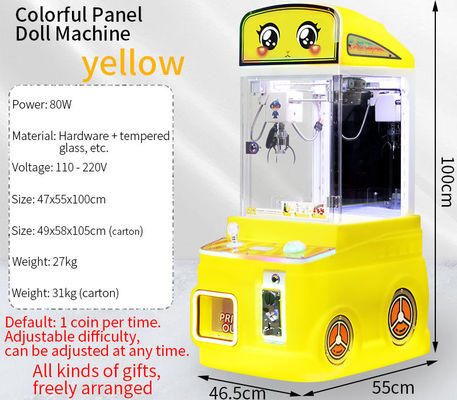 Giallo Nuovo Mini Pompiere Giocattolo Automatico Vending Machine Fun Doll Machine con monete
