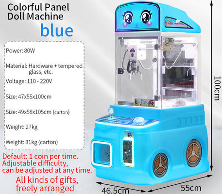 Blu Nuovo Mini Autopompa Giocattolo Distributore Automatico Macchina a Moneta Divertente Macchina per Bambole
