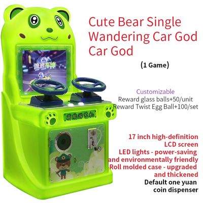 Macchina arcade per gioco di corse a due giocatori a gettoni per bambini